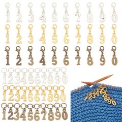 【在庫セール】段数マーカー 数字ステッチマーカー 0～9 33点 合金製 かぎ針編み用ローカウンター 段かぞえマーカーセット 編み物マーカー BENECREAT 段数リング 編み物ツール 収納ケース付き 携帯便利