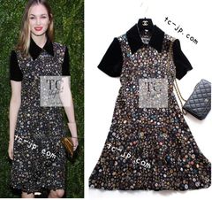 シャネル カーディガン CHANEL 35万 ブラック コーラル ホワイト