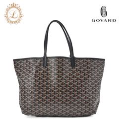 GOYARD【ゴヤール】サン・ルイPM トートバッグ コーティング キャンバス 黒（シルバー金具）  レディース 【中古】【送料無料】