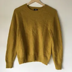 ユニクロ ラムクルーネックセーター メンズ M イエロー 2611205509260028