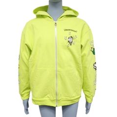 CHROME HEARTS(クロムハーツ) マッティボーイ チェーンゲーム ジップアップパーカー トップス アパレル 衣類 ファッション XL 180/112B コットン イエロー黄 キミドリ メンズ 40802073878【中古】【アラモード】