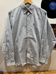古着　長袖シャツ　チェックシャツ　ブルー