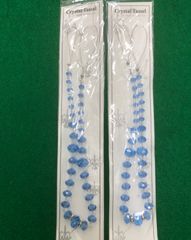 カーテンタッセル　ペア　2本セット　クリスタル　装飾タッセル　ブルー　おしゃれ　かわいい