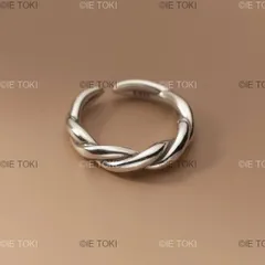 女性のためのスターリングシルバーの幾何学的な指輪 ボヘミアンスタイル 調整可能 オープン ヴィンテージ パーティー 誕生日プレゼント 925