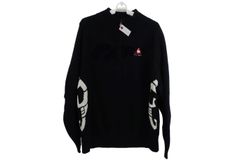 【美品】le coq sportif(ルコックスポルティフ) ハーフジップニットセーター 黒 メンズ L ゴルフ用品 2504-0240 中古