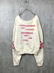 TINA：JOJUN ティーナジョジュン tnj511-0812 定価7590円 スプレーデザイン オフショル スウェット sizeM/アイボリー ■■レディース