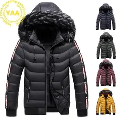 中綿 メンズ ダウンコート 厚手 防寒着 中綿コート アウター フード付き キルティング 冬服 xzjhzdh#