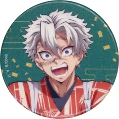 【中古】バッジ・ビンズ 不死川実弥(フェイス) 「鬼滅の刃 in 東武動物公園 描き下ろし 動物稽古ver. トレーディンググリッター缶バッジ」