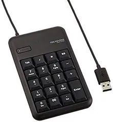 【中古】エレコム テンキー 有線 メンブレン Sサイズ 1000万回高耐久 ブラック TK-TCM013BK qqffhab