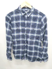 ◇ ⊆ BEAUTY & YOUTH ビューティアンドユース UNITED ARROWS チェック柄 長袖 シャツ サイズM ネイビー ブルー メンズ E  【1506180013780】