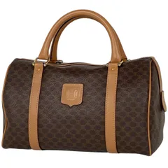 セリーヌ CELINE マカダム柄 ハンドバッグ ミニボストン ハンドバッグ コーティングキャンバス ブラウン レディース 【中古】