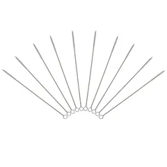 新品 ストローブラシ 175mm ステンレス製 極細ナイロン チューブブラシ 哺乳瓶ブラシ 細口瓶 飲用ストロー＆ホース専用 試験管洗浄ブラシ 隙間ブラシ 再利用可能 10本セット