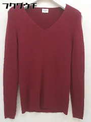 ◇ URBAN RESEARCH DOORS ウール Vネック 長袖 ニット セーター サイズ ONE レッド系 レディース  【中古】 【1112090007315】