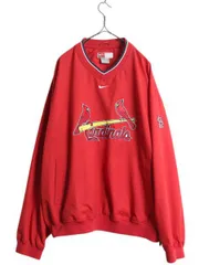 【お得なクーポン配布中!】 00s MLB オフィシャル ナイキ カージナルス ナイロン ジャケット メンズ XL / オールド NIKE センター スウッシュ プルオーバー ブルゾン