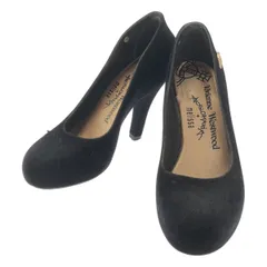 【新品】  Vivienne Westwood ANGLOMANIA / ヴィヴィアンウエストウッドアングロマニア | × melissa メリッサコラボ ベロア オーブロゴ ヒールパンプス | 22.5 | ブラック | レディース