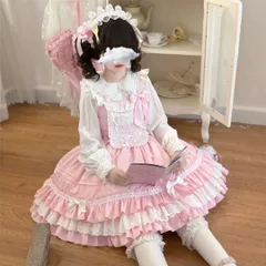 可愛いフリルロリータジャンパースカート??お出かけや女子会にぴったりコーデ?