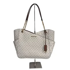 MICHAEL KORS マイケルコース トートバッグ 35F1GTVT3B ホワイト PVCキャンバス レディース 【中古】 52509K307