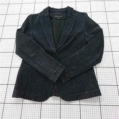 ◇ ⊇ BANANA REPUBLIC バナナリパブリック 長袖 デニム ジャケット ブレザー サイズ2 ダークネイビー系 レディース E  【1509100076131】