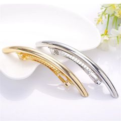 【SALE】弓形 シンプル ストロー メッキバレッタ ヘアアクセサリー 韓国