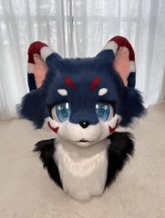 着ぐるみヘッド ウサギ耳 ライトピンク 兎面 全頭ヘッド ケモノ