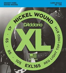D'Addario ダダリオ ベース弦 XL NICKEL EXL165 REG LIGHT TOP / MED BTM Long Scale .045 - .105 ニッケル