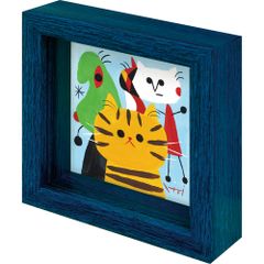 絵画 糸井忠晴 ミニミニボックスフレーム「ねこアート」 かわいい 猫の絵 アートフレーム 額入り 小さい絵 キャット 壁掛け 卓上 インテリア プレゼント ギフト Cat リビング 玄関 子ども部屋 贈り物 Sサイズ