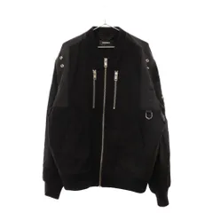 DIESEL (ディーゼル) W-GARBO ナイロン切り替え ウール ジャケット ボンバージャケット ブラックのサムネイル