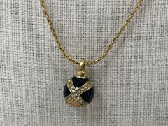 クリスチャンディオール C.Dior ラインストーンペンダントネックレス 【中古】 【ネックレス】 【送料無料】