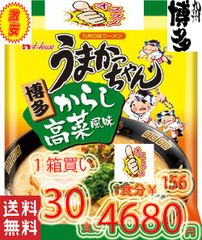 3箱買い90食分博多っ子　超定番博多　うまかっちゃん 辛子高菜 　とんこつ味 1箱買い 30食分 博多っ子 超定番 うまかっちゃん 辛子高菜