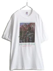 【お得なクーポン配布中!】 90s USA製 ジャズ アート プリント Tシャツ XL 古着 白 イラスト