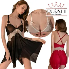 【dme-117（8921）】 スリップ 前開き ネグリジェ セクシー ランジェリー ベビードール ヘソ出し ワンピース キャミソール 可愛い 切り替え セクシーランジェリー ルームウェア 下着 インナー ナイトウエア セクシ-ランジェリー 超過激 赤