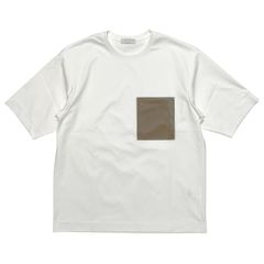 TOMORROWLAND トゥモローランド メンズ Ｔシャツ / レーザーカット 胸ポケット クルーネックＴシャツ ホワイト / 半袖 丸首 日本製 / 63-11-52-11604
