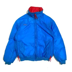 メンズL 80s Columbia リバーシブル ダウンジャケット【b0143】