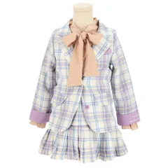 ☆ パープル ☆ 120CM ☆ フォーマルスーツ 女の子 ３点セット pk157 女の子 スーツ 卒業式 入学式 フォーマル 3点 セット 120 130 140 150 160 cm 子供 春 小学生 服 中学生 ジュニア セットアップ ジャケットのサムネイル