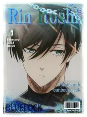 【中古】アクリルスタンド・アクリルパネル 糸師凛 エゴマガジンモチーフ アクリルブロック 「ブルーロック×文房具カフェ」