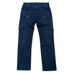 LEE RIDERS 08869 ブラック カーゴ テーパードデニム サイズ30 メンズM リー ライダース ジップ シンチバック ストレッチ