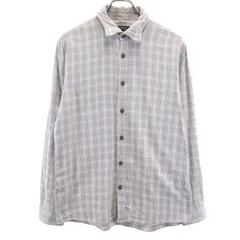 BURBERRY BLACK LABEL バーバリーブラックレーベル 三陽商会 チェック柄 長袖 シャツ 3 グレー メンズ 古着