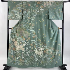 【極上新品】人間国宝 京友禅「松井青々氏作」白鼠色「茶屋辻文様」 最高級 逸品 訪問着 初代 松井青々