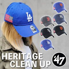 '47 フォーティーセブン チームロゴ キャップ 帽子 ストラップバック HERITAGE CLEAN UP 47BRAND ヤンキース ドジャース レッドソックス