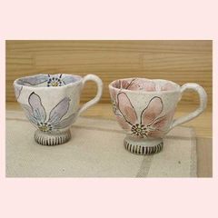 ⭐️ エマ さま専用⭐️瀬戸焼⭐️亜福窯⭐️粉引陽花⭐️コーヒー碗皿