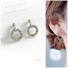 ◆ 60 シルバー つぶつぶ リング ノンホールピアス イヤリング ピアス ◆ 人気 再販 上品 小ぶり フープ アクセサリー ハンドメイドピアス ハンドメイドイヤリング