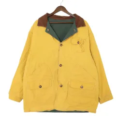 90年代 GAP ギャップ リバーシブル ハンティングジャケット アウトドア オールドギャップ イエロー/グリーン(メンズ L)中古 古着 A5029
