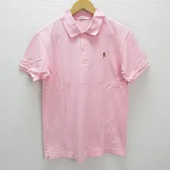 n■ミキハウス/mikihouse ワンポイント刺? 半袖ポロシャツ【L】ピンク/MENS/109【中古】