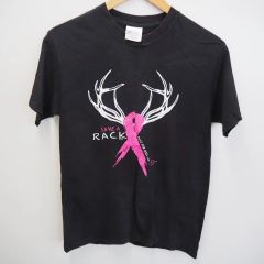 (アメリカ古着) "SAVE A RACK"フロントロゴ Tシャツ ブラック S