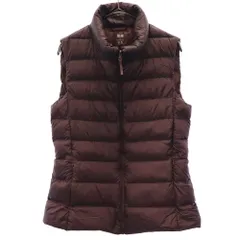 ユニクロ ウルトラライト ダウンベスト M レッド UNIQLO 収納袋付き レディース