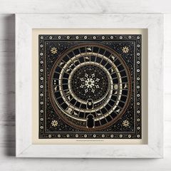 A4 size, short side square, antique, material culture poster, chess and goose game board, fine art, interior art poster, ethnic, Italian, Indian (rossografico 19-100102_a4)