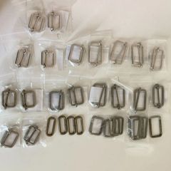 25035155　手芸金具 バックル 丸カン 角カン 移動カン 送りカン セット　手作り 手芸　新品