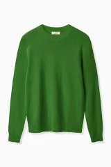 COS - COS テクスチャー加工 クルーネックセーター GREENの通販