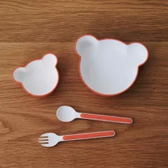 【新品未使用】タック tak. キッズディッシュ ギフトボックス ベア マイン JTN-1040-GY 食器 子供用 キッズ 出産祝い 皿 かわいい ギフト プレゼント お祝い