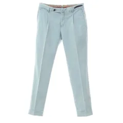 【中古】ピーティーゼロウーノ PT01 Spice Route ストレッチコットン チノパンツ ライトミントブルー【サイズ44】【メンズ】のサムネイル